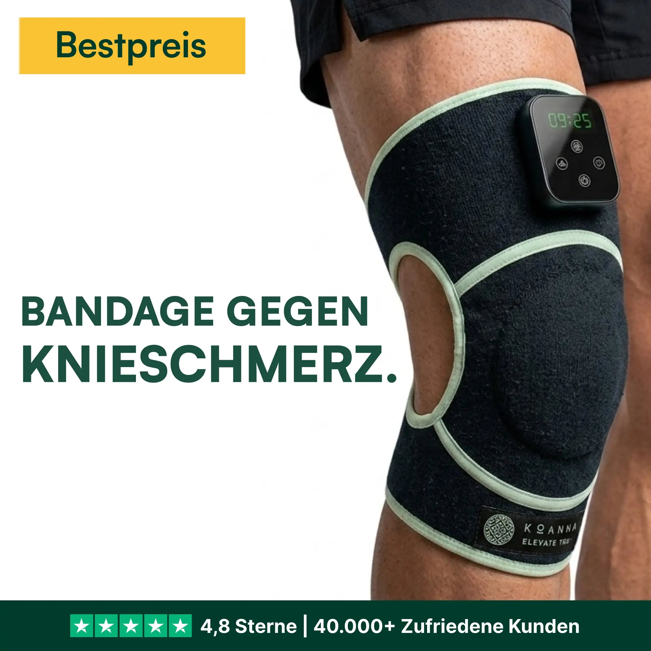 Rotlicht Bandage gegen Knieschmerzen