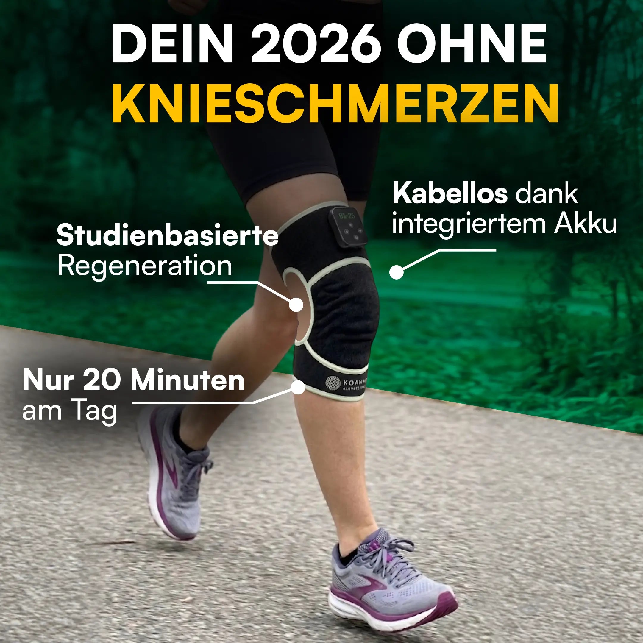 Rotlicht Bandage gegen Knieschmerzen