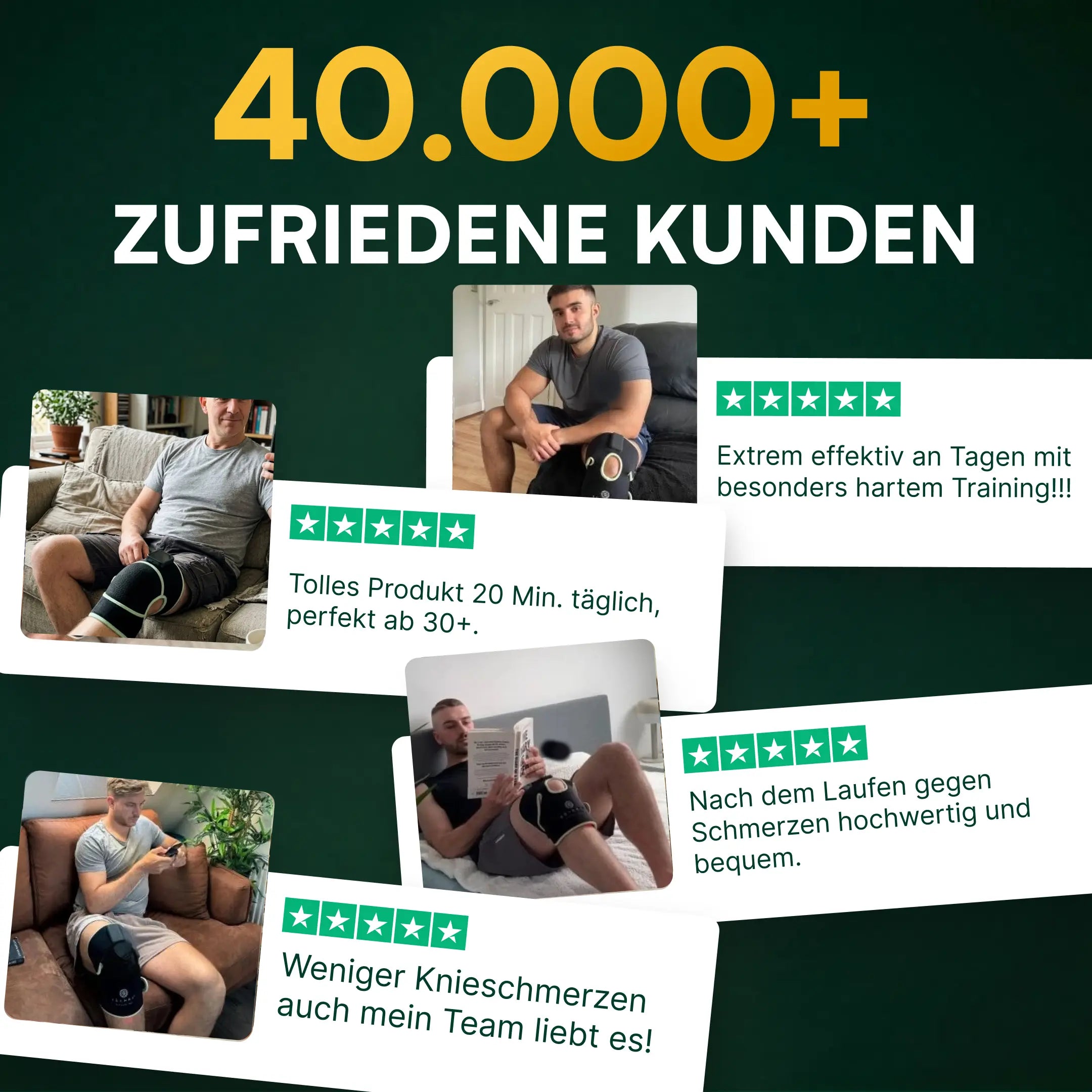 Rotlicht Bandage gegen Knieschmerzen