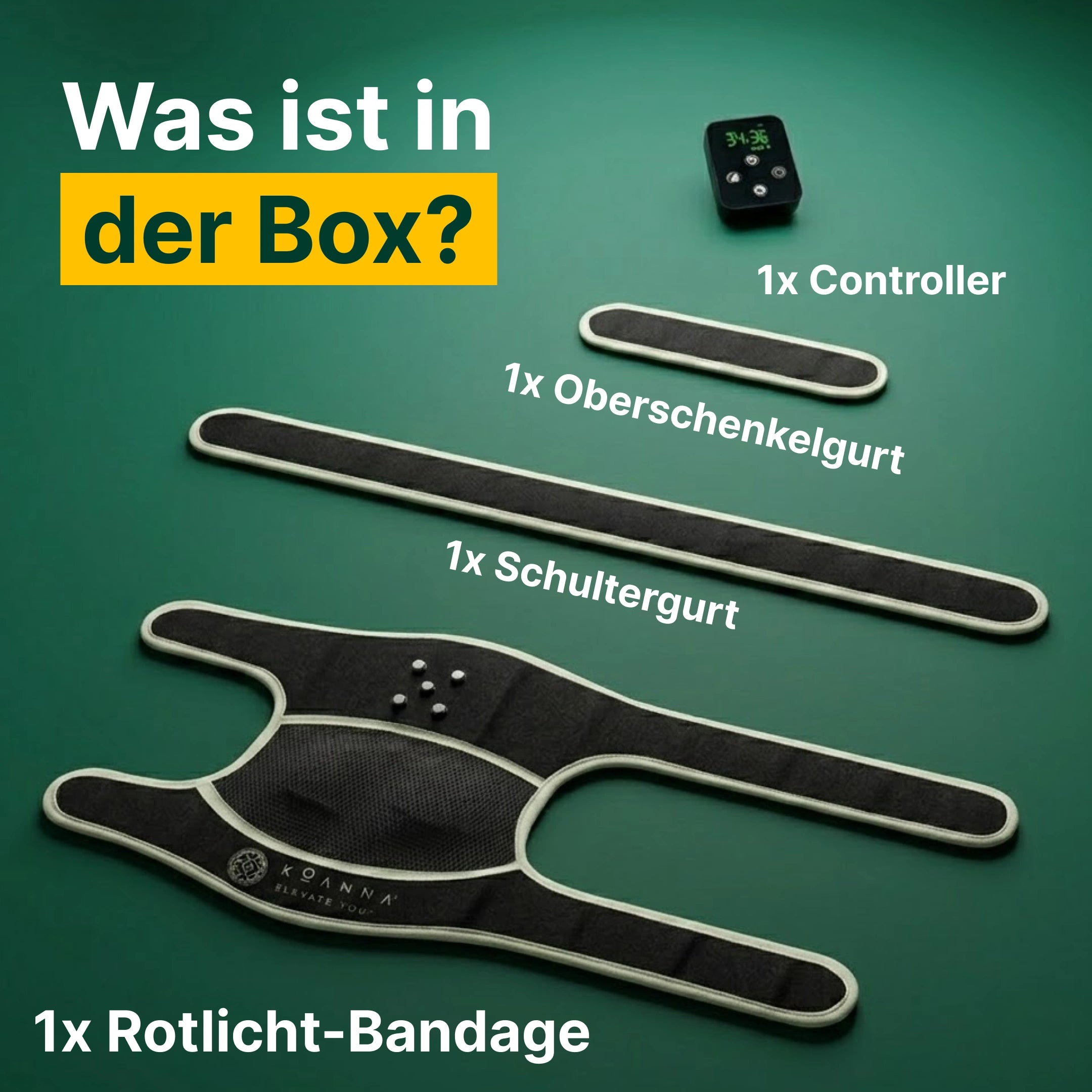 Rotlicht Bandage gegen Knieschmerzen
