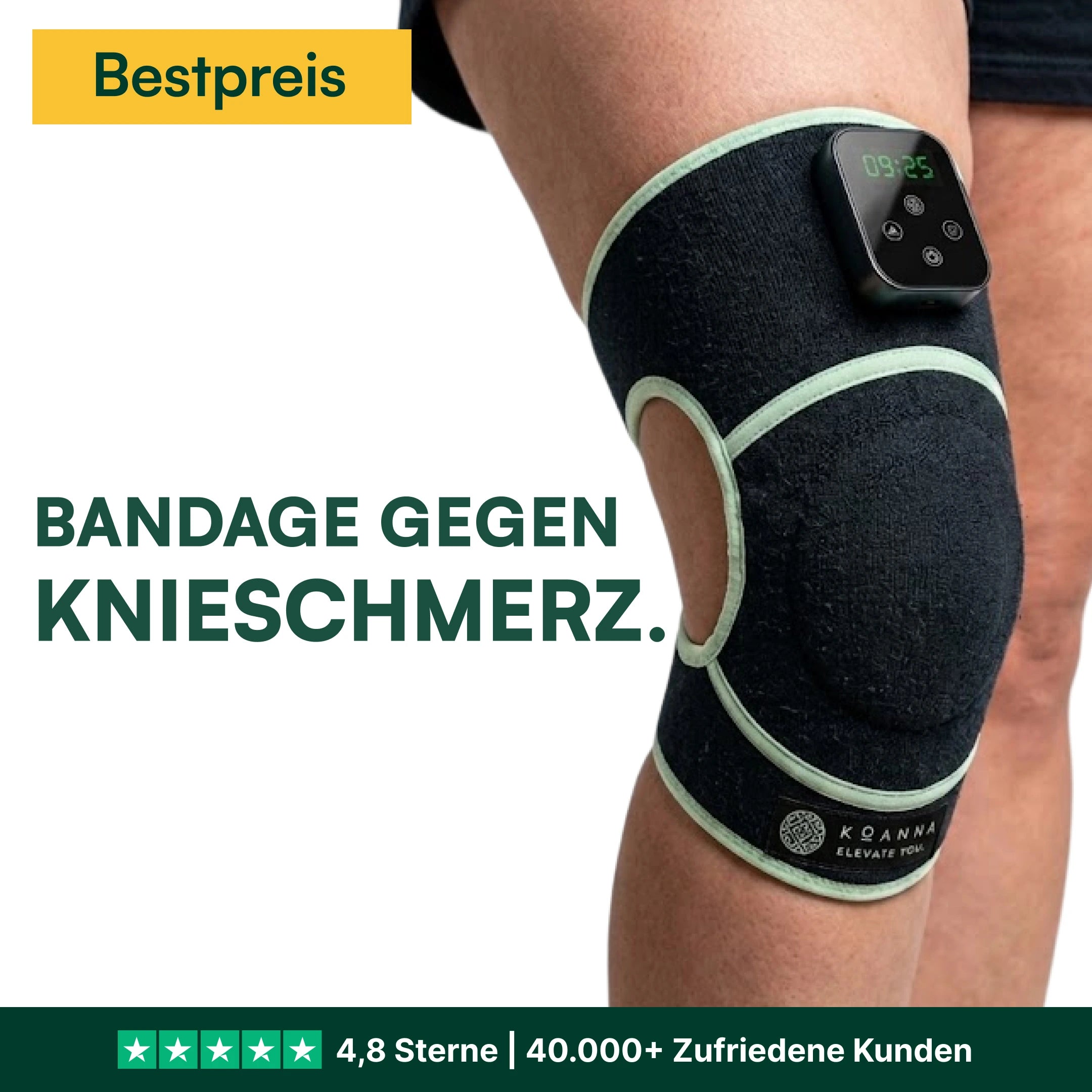 Rotlicht Bandage gegen Knieschmerzen