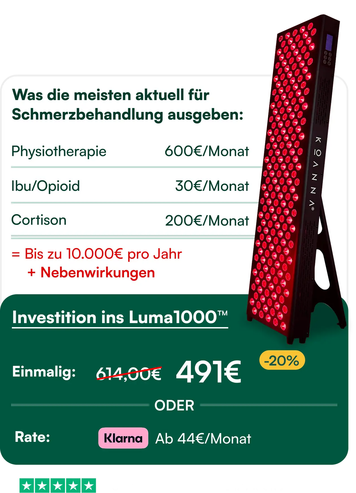 Luma1000 Rotlichtpanel