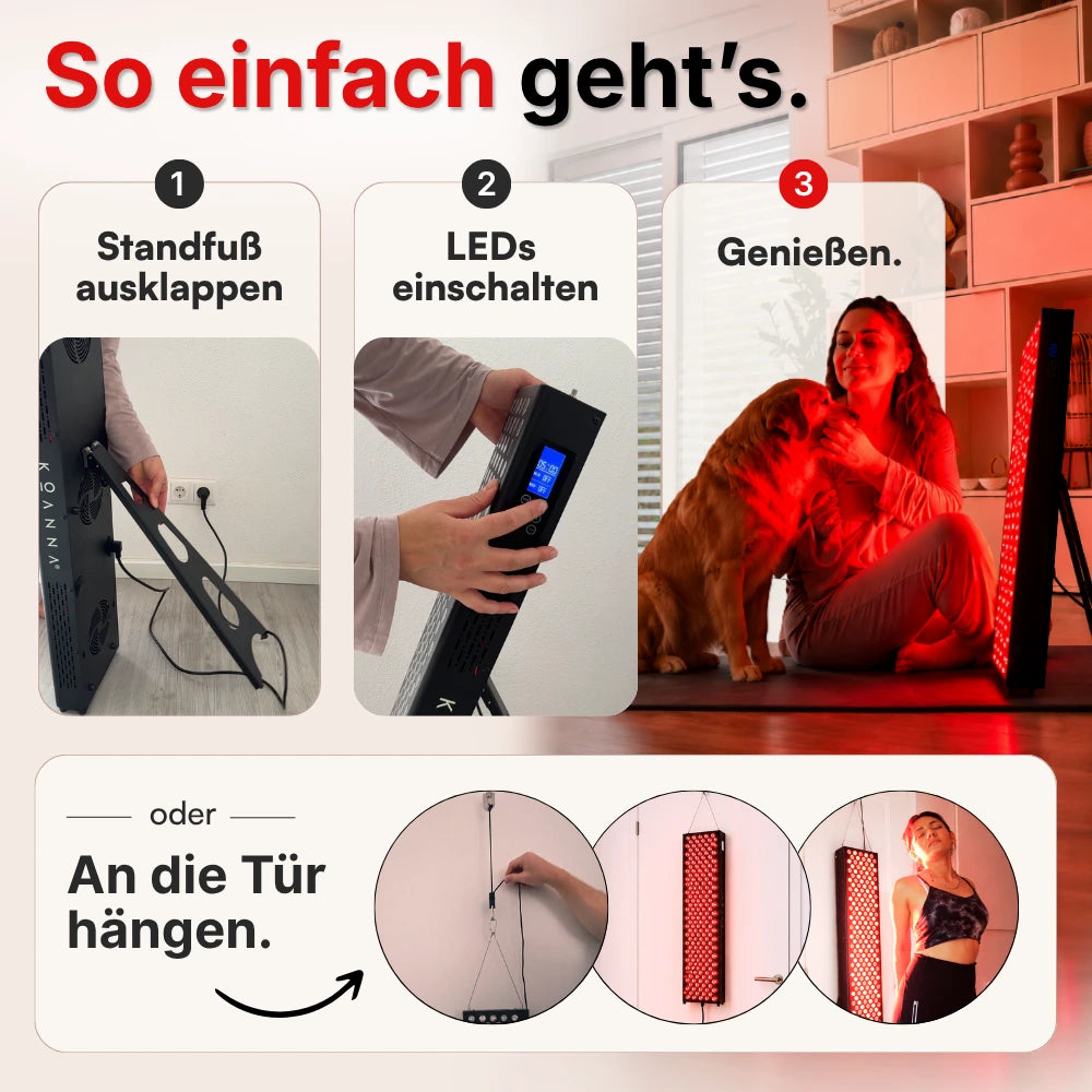 Koanna® Luma1000™ – Kraftvolles, mittelgroßes Rotlicht-Panel