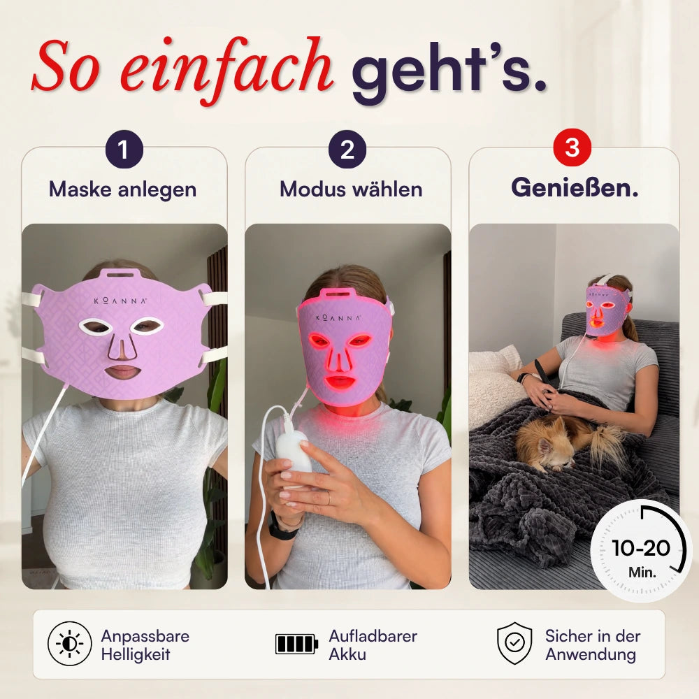 Koanna® MultiGlo™ LED Lichttherapie-Maske